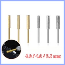 4.0mm 4.8mm 5.5mm Diamond Chainsaw Sharpener Burr Grinding Stone File 3mm Shank