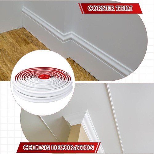 3D Stuhl-Schienen-Panel-Formteil TPE Wand-Beschützer Fenster rahmen Spiegel - Bild 8 von 18