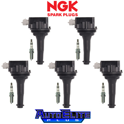 For Volvo C30 S40 V50 L5 AEP Set of 5 Ignition Coil & NGK Iridium IX Spark Plug