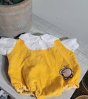COLECO/CABBAGE PATCH KIDS YELLOW CORDUROY ROMPER W/ELEPHANT APPLIQUÉ + SHIRT