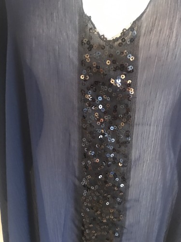 Pia Rossini Beachwear Kimono Navy Sparkle One Size Holiday Cruise Wear BNWT - Picture 2 of 7