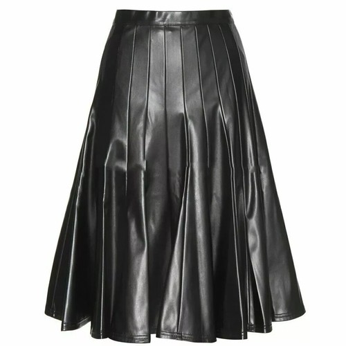 Genuine Lambskin Women's Skirt Stylish Black Handmade Leather Party Wear Soft - Picture 1 of 4