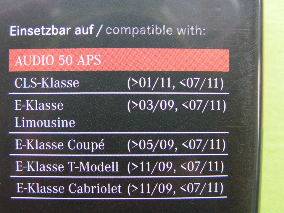 DVD NAVIGATION MERCEDES-BENZ AUDIO 50 APS 2018 CLS E KLASSE NTG 4-212 LACHS TOP - Bild 3 von 4