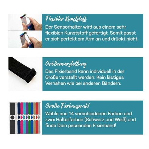 DexcomG6 Fixierband Halter Fixierung - Weiß | Diasticker® - Bild 5 von 19