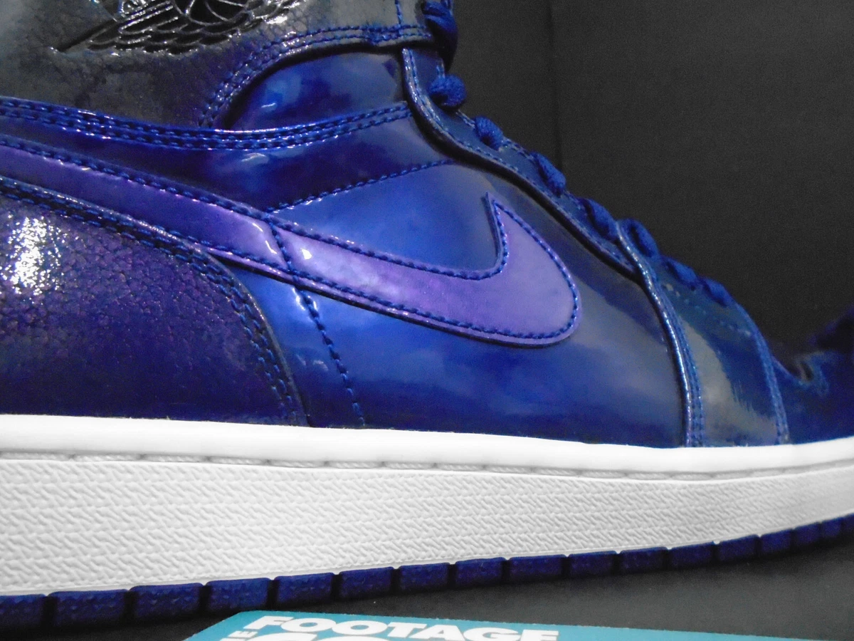 NIKE AIR JORDAN 1 RETRO HIGH OG I PATENT LEATHER DEEP ROYAL BLUE BLACK WHITE 9.5 eBay