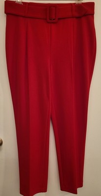 NYCC Red Pants, 10P, 32'' Waist, 25'' Inseam. Poly/spandex. 2 Pleats. New