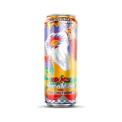 12x Cans Arizona Spicy Mucho Mango With Mike's Hot Honey 22oz