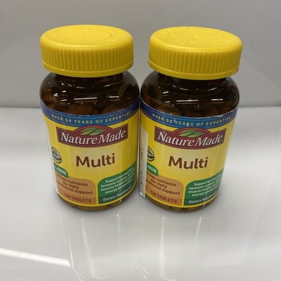 2X Nature Made Multi with Iron 130 Tablets -Daily Support Exp: Read