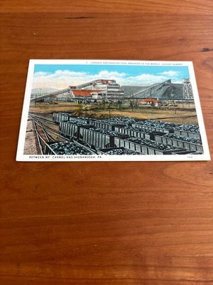 Locust Summit PA Coal Breaker Postcard Anthracite Mining Mt. Carmel Shenandoah