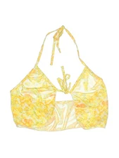 Romwe Women Yellow Swimsuit Top L