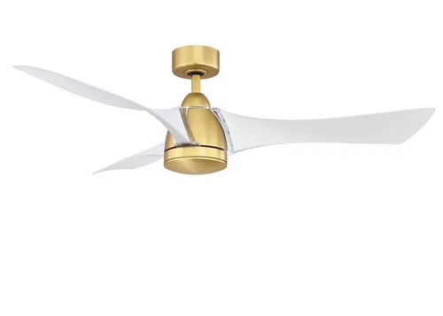Brushed Satin Brass 56"Ceiling Fan from the Klear Collection - Picture 2 of 2