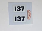 Replacement decals (2) label (1) for Matchbox Lesney 15d Volkswagen 1500 Saloon