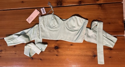Oh Polly Corset Top 10 Mint Green NEW - Picture 2 of 4
