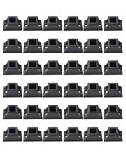 1/2" Square Iron Baluster Flat Shoes with Screws Satin Black, 12-Pack  A-Fix-36  