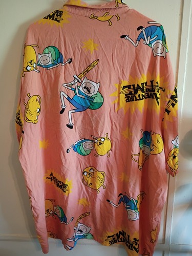 Adventure Time Men's Sz 3XL Button Down Hawaiian Shirt with Short Sleeves NWT - Picture 5 of 6
