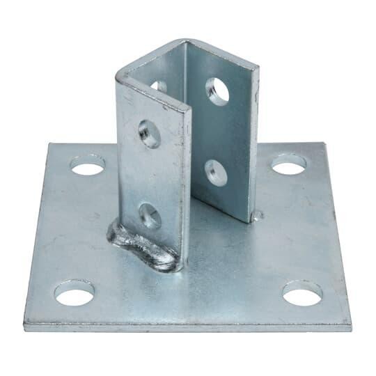 ABB AP232EG Diagonal Post Base Connector 3.5" Steel Electro-Galvanized Channel