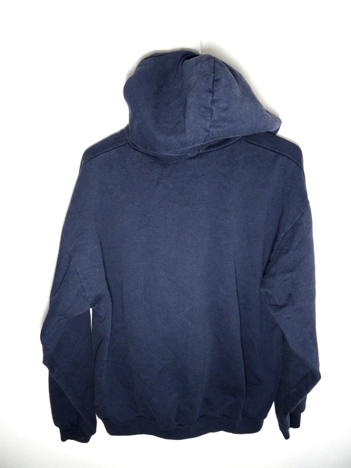Vintage Reebok Sweatshirt Hoodie XL Mens 90s Blank Navy Blue Pullover Sportswear - Image 4 of 4