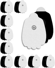20-Pack TENS Unit Replacement Pads, Long-Lasting Snap Electrodes for 50 White