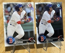Rafael Devers 2016 Bowman Base & CHROME PROSPECT Parallel Cards Boston Red Sox