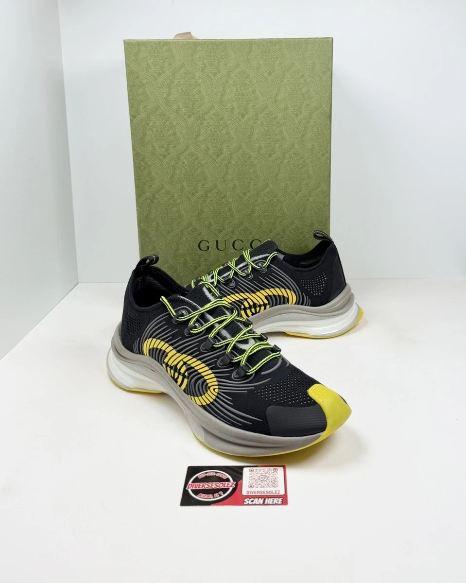Size 11.5US - Gucci Run GG Black Yellow Knit Sneakers? NEW/RETAIL $850! Brand New ??? Travis Scott SB Dunk Low (Special Box  main image 3