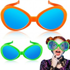 2 Pcs Giant Sunglasses Jumbo Clown Glasses Funny for Adults Photo Props for S...