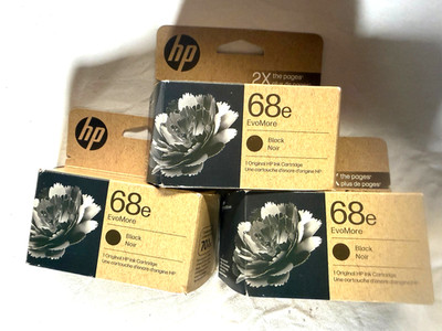 BUY 2 GET 1 FREE HP 68e Black High Yield Ink EXP 01/2027  LOW PRICE