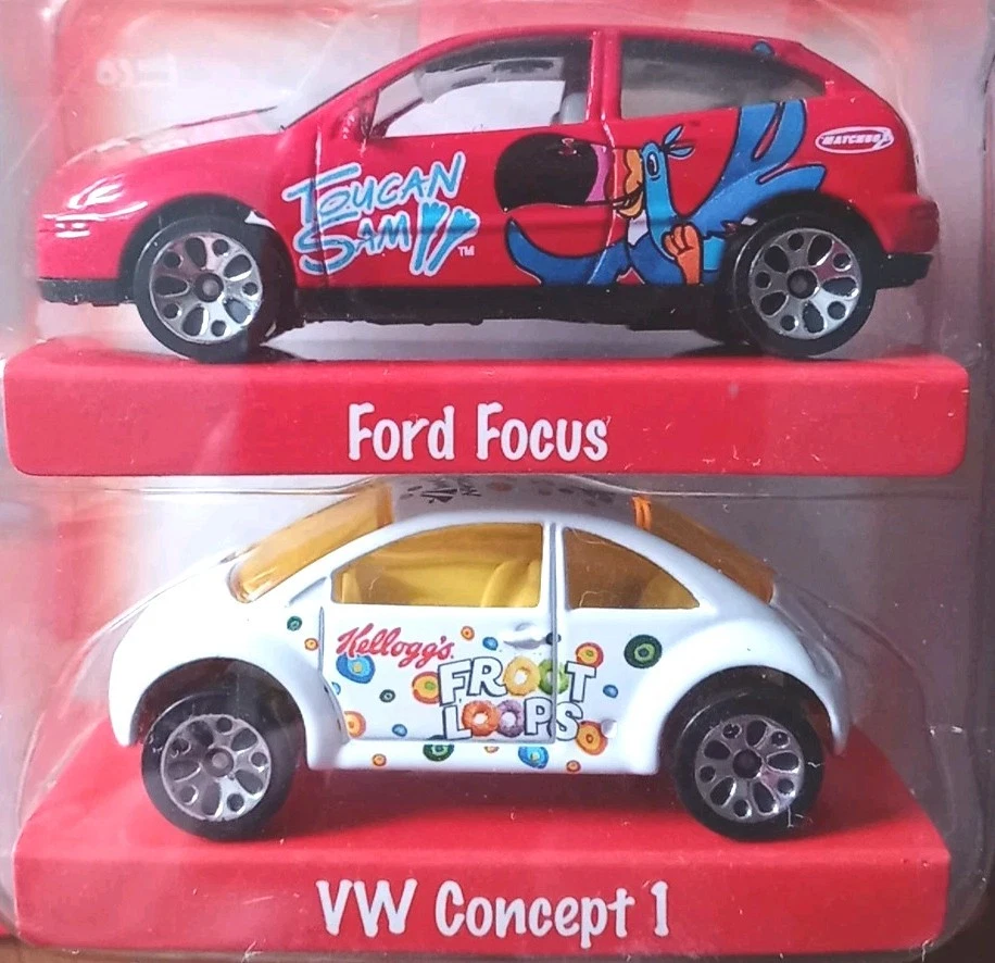 Matchbox Kellogg's Froot Loops 2-Pack - Ford Focus & VW Concept 1 - New - Image 2 of 4