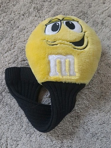 Vintage M&M Candy gelb Plüsch Figur Golfschläger Holz Driver Socke Kopfbedeckung