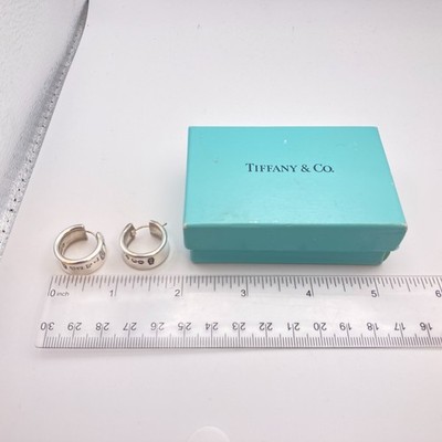 Tiffany & Co. 1837 Wide Hoop Earrings Silver 14.9g | eBay
