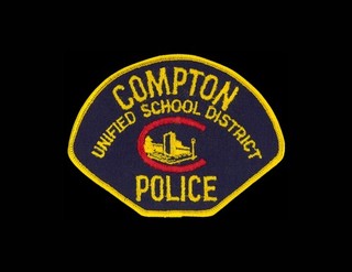 RARE Vintage Compton CA Unified School District POLICE PATCH Cheesecloth