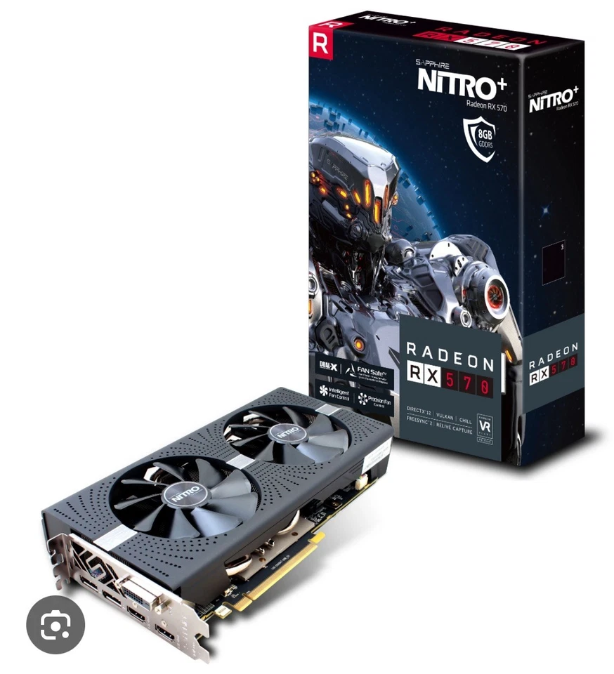 SAPPHIRE Nitro+ Radeon RX 570 8GB GDDR5 Graphics Card (11266-09-20G) - Image 2 of 2