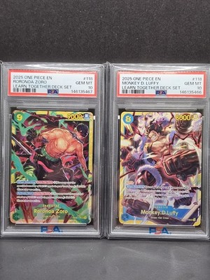 One Piece Learn Together Luffy And Zoro Sequential Psa 10