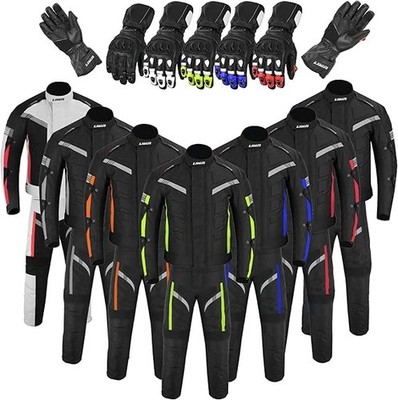 Motorrad Wasserdichter Anzug Motorrad Fahrrad Hose Jacke mit Handschuhen gepanzert CE
