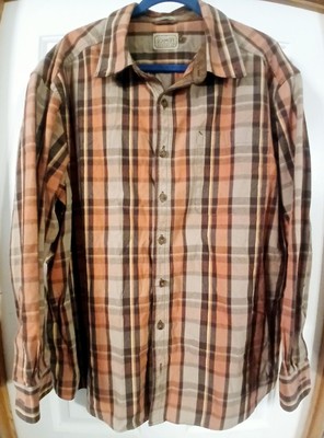 C.E. Schmidt Brown Plaid Shirt  Heavyweight Workwear XL w/pocket