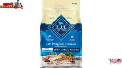 30Lbs Blue Buffalo Life Protection Formula Chicken Brown Rice Adult Dry Dog Food