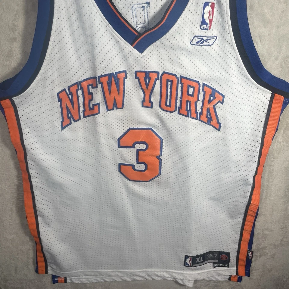 Stephon Marbury New York Knicks Reebok Jersey Adult XL+2 White Orange Men’s 2569 - Image 4 of 4