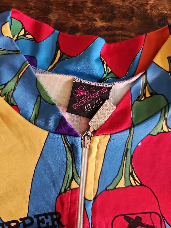 Vintage Giordana Cycling Jersey Armadillo Club Chili Pepper 90s Italy L - Image 3 of 4