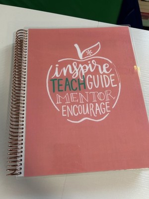 Erin Condren 12 Month Undated Teacher Lesson Planner Coral/Pink Color