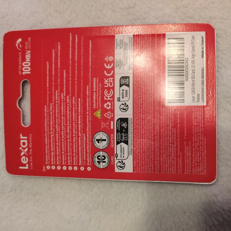 LEXAR 128 GB E-SERIES MICROSDXC CARD NEW IN PACKAGE - Image 2 of 3
