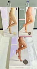 Silk Impressions Sheer Control Top Pantyhose XXL Coffee Bean Beige Cocoa 6 Pairs