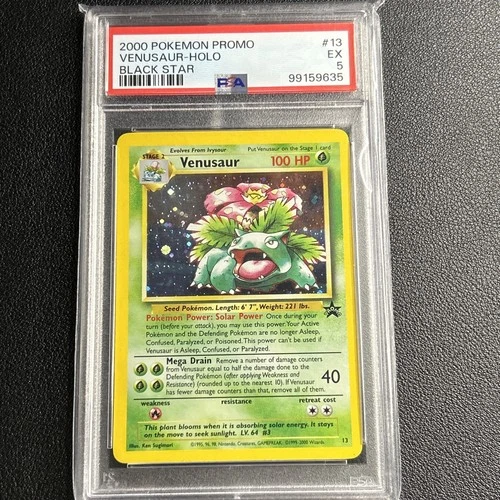 PSA 5 Venusaur 13 Holo Black Star Promo Pokemon