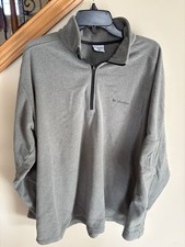 Columbia Omni Shield 1/4 Zip Pullover Sweater Men's XL Gray 100 Polyester Nice 
