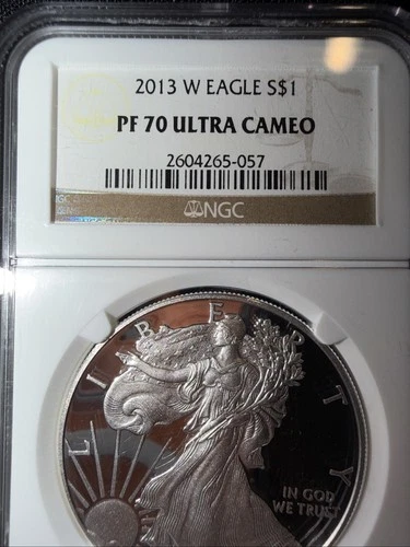 2013-W Proof $1 American Silver Eagle Coin NGC PF70 💎  Ultra Cameo