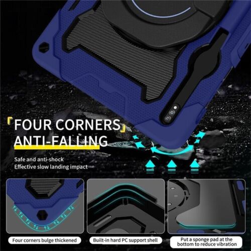 Tablet Armor Stand Hard Case Cover For Samsung Galaxy Tab S7 FE S8+ S9 Ultra - Picture 72 of 91