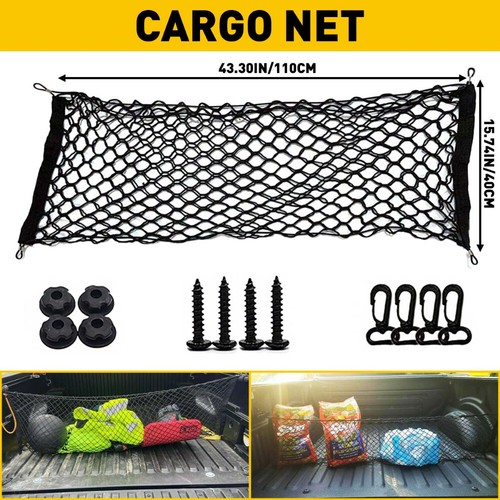 FIT CHEVY SILVERADO GMC SIERRA 2013-2025 Rear Trunk Envelope Style Cargo Net 14~ - Picture 5 of 14