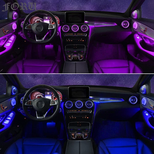 For W205 Mercedes-Benz C Class COUPE 64 Color Ambient Light AC Vent C43 C63 S - Picture 3 of 12