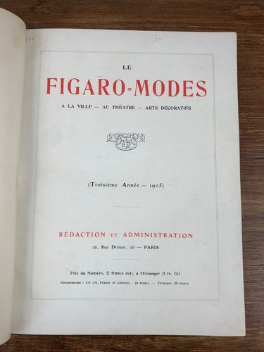FIGARO MODES magazines year 1905 complete (LES MODES) genre fashion illustrated fashion - Picture 4 of 23