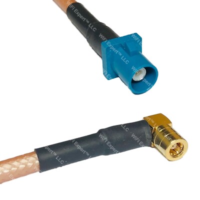 RG400 Fakra Z Male to SMB FEMALE ANGLE RF Cable FAST-SHIP LOT