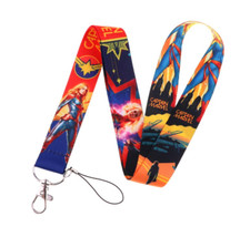 Captain Marvel Carol Danvers Superhero Comic Movie ID Badge Holder Lanyard