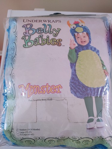 Underwraps Belly Babies Child Toddler Cute Monster Costume 18-24 Months - Picture 2 of 2